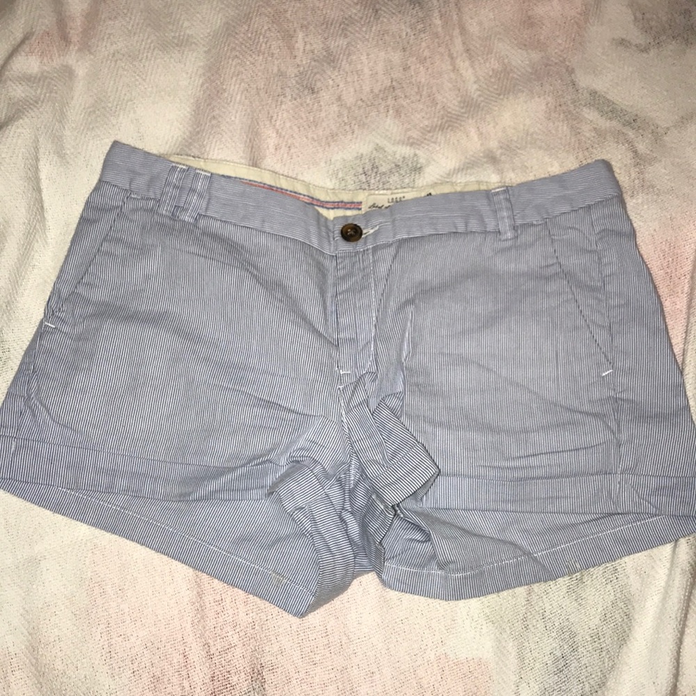 Blue and white pinstripe shorts from H&M